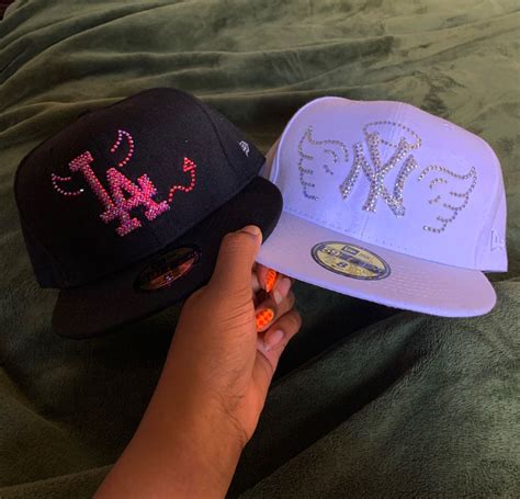 Angel Yankees hat and Devil LA Hat | Custom fitted hats, Hat aesthetic ...