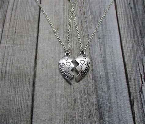 Mother Daughter Necklace Set Half Heart Necklace Split Heart Etsy