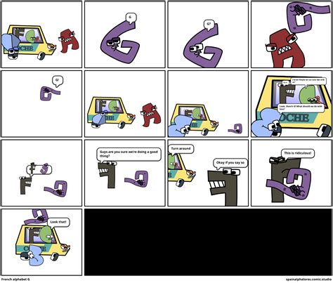 French Alphabet G Comic Studio