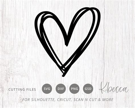 Sketched Heart Svg Heart Svg Valentine Svg Heart Valentines Day Cut