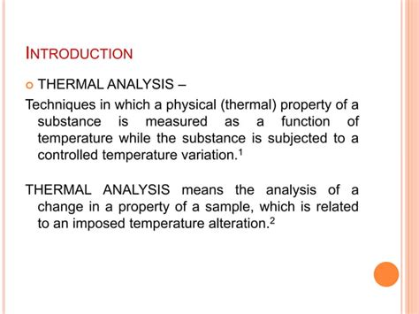 Thermal Method Of Analysis Ppt