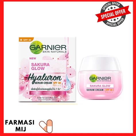 Garnier Sakura Glow Hyaluron Serum Cream SPF30 PA 50ml Shopee Malaysia