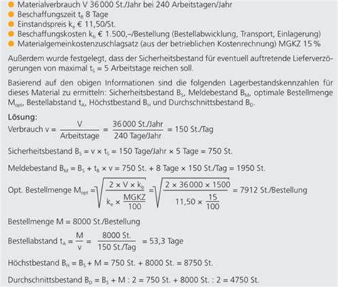 Betriebstechnik Materialwirtschaft Karteikarten Quizlet