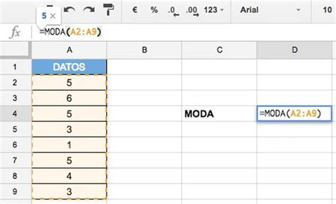 Cómo Calcular La Moda En Excel Función Moda uno Fusión Moda