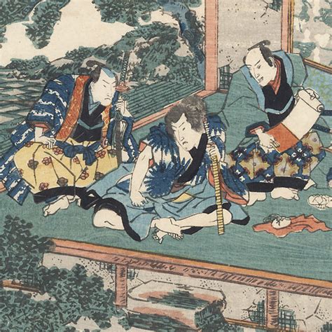 Kunisada 1786 1864 The 47 Ronin Act 6 Kampei S Suicide The