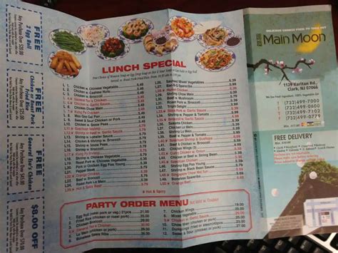 Main Moon Chinese Menu Menu For Main Moon Chinese Rahway Rahway