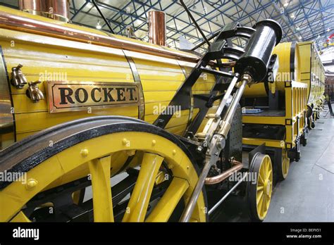 This Replica Of Stephenson’s Rocket Is Located In The Great Hall Of The National Railway Museum