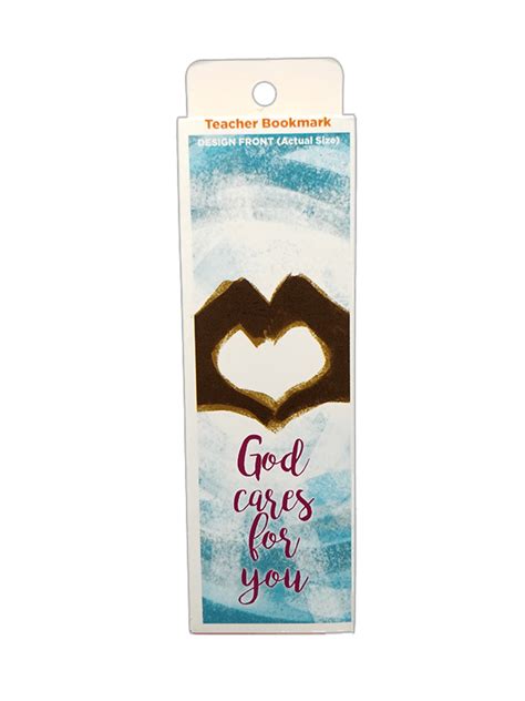 Childrens Christian Bookmark God Cares For You Matthew 630 Pack