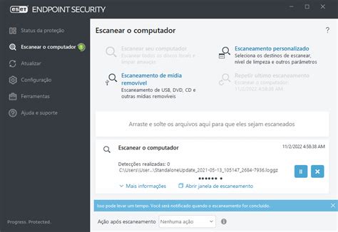 Escanear O Computador Eset Endpoint Security Ajuda On Line Eset