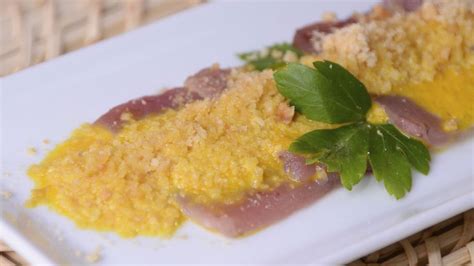 Tiradito nikkei en salsa de ají amarillo Anilú Cigüeñas Receta