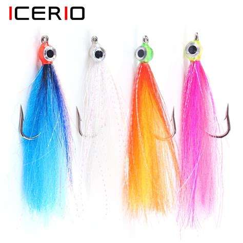 Icerio Suspending Streamers Fly Uv Rose Blue White Orange Baitfish