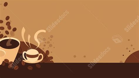 Kaffee Minimalistische Grenze Powerpoint Hintergrund Zum Kostenlosen