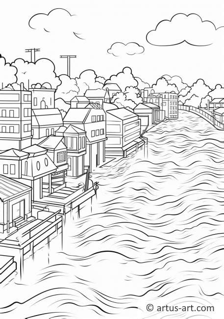 Flood Coloring Page Free Download Artus Art