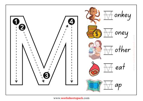 Free Printable Big Letter Tracing Worksheets - worksheetspack