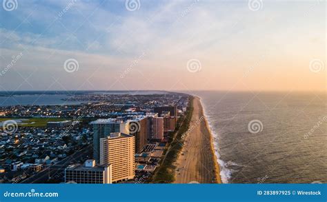 View of a Vibrant, Bustling City Skyline from a High Altitude ...