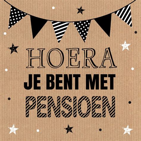 Felicitatie Pensioen Kraft Slinger Typografie Kaartje Go