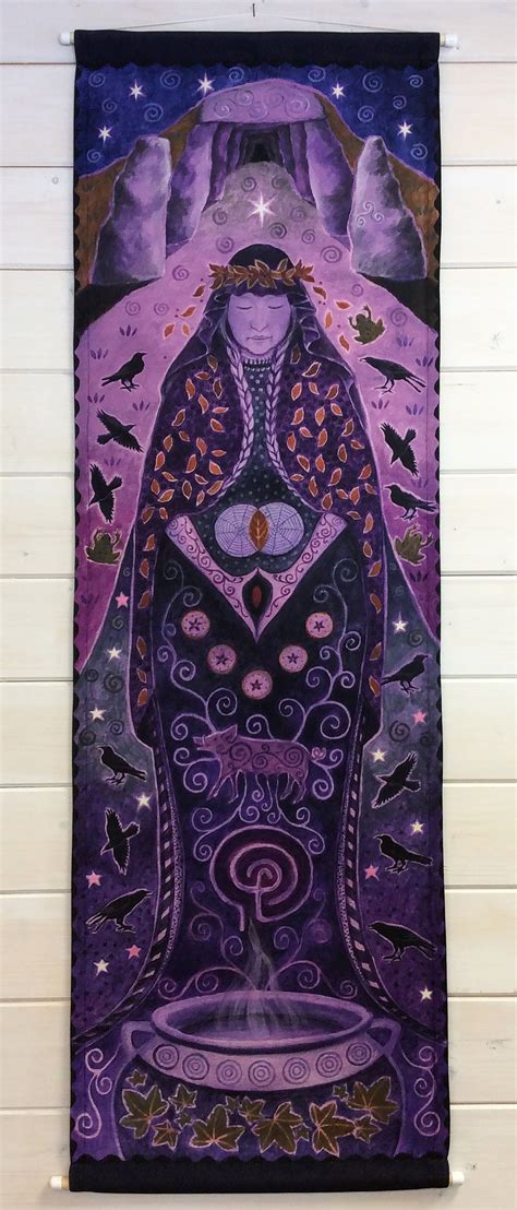 Grandmother Crone Goddess Fabric Wall Hanging Designed by Wendy Andrew ...