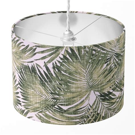 Palm Leaf Lampshade Green Tropical Lampshade Botanical Lamp Shade Exotic Jungle Hawaiian