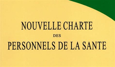 Nouvelle Charte des personnels de la santé disponible en cinq