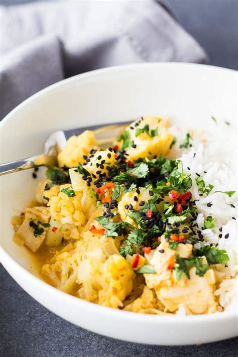 Thai Chicken Cauliflower Curry Green Healthy Cooking