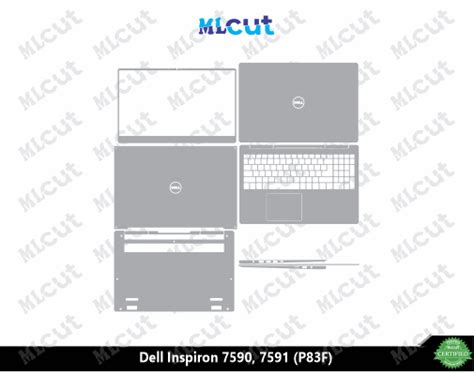 Dell Inspiron 7590 7591 P83F Skin Vinyl Cut Template VectorGi