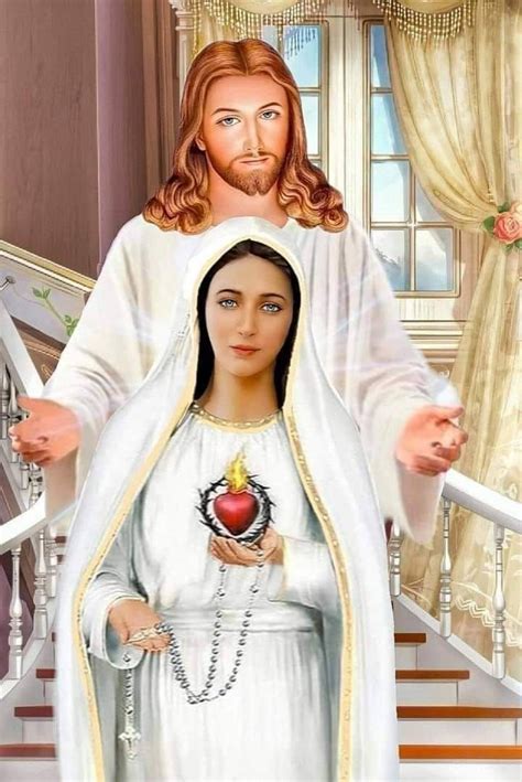 Pin By Claudia Poulain On Mar A Y Jes S Jesus And Mary Pictures