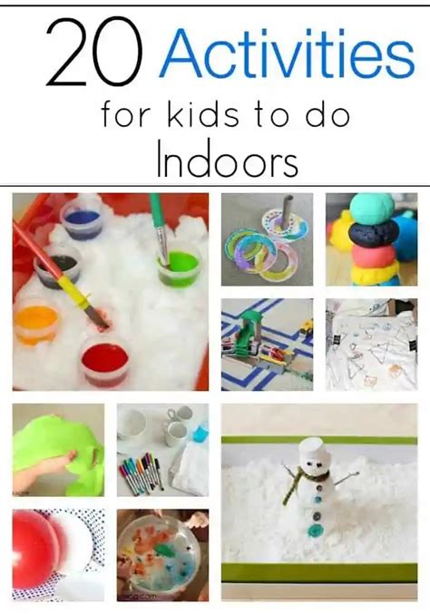 20+ Indoor Crafts & Activites for Kids | The Pinning Mama