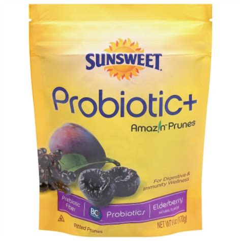 Sunsweet Probiotic Elderberry Pitted Prunes 6 Oz Kroger