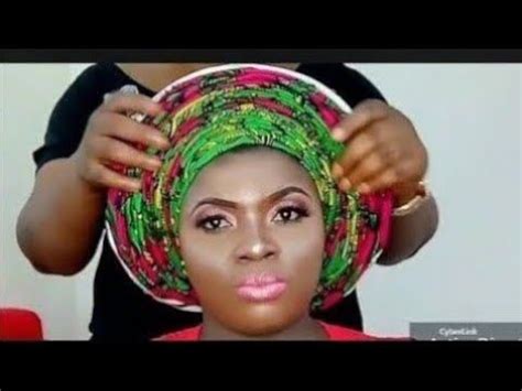 Step By Step On How To Tie Round Gele With Ankara Full Back Tutorial