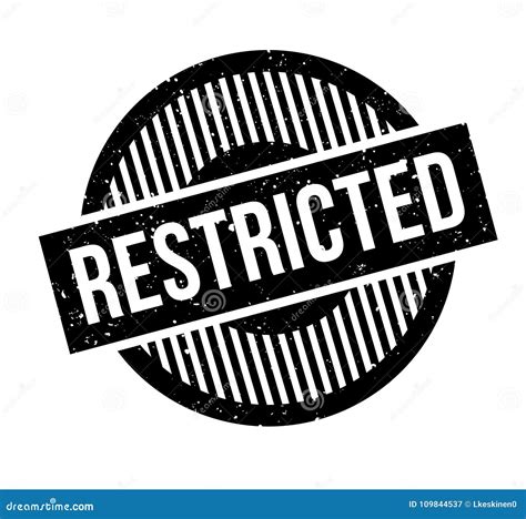 Restricted Rubber Stamp Stock Vector Illustration Of Closed 109844537