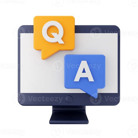 3d Frequently Asked Questions Icon Illustration Render 22360661 Png