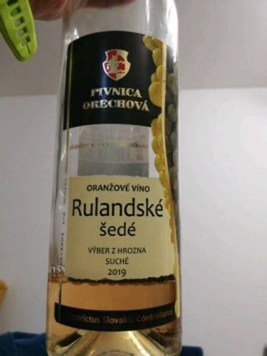 Pivnica Orechova Rulandské Šedé Výber z Hrozna Suché Vivino US