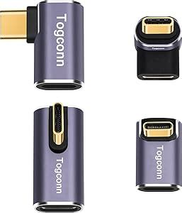 Adaptador Usb C De Ngulo Reto Pacote Conector Extensor Usb