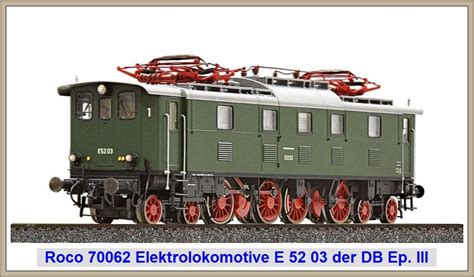 Roco Aktuell Roco Elektrolokomotive E Der Db Ep Iii