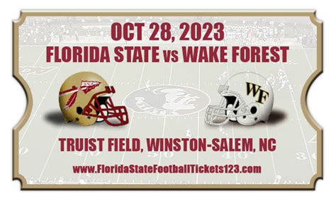 Florida State Seminoles Vs Wake Forest Demon Deacons Football Tickets