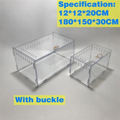 Transparent Acrylic Reptile Box Comes With A Lock For Spiders Tortoise