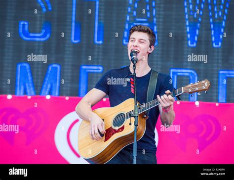 Singer Shawn Mendes Performs Onstage At The 2015 Iheartradio Music