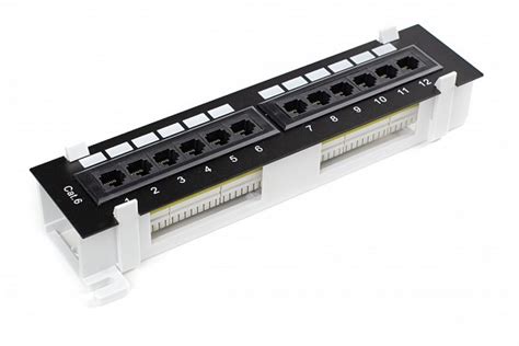 12 Port Patch Panel Utp Cat 6 Wall Mounted Dual Block Type