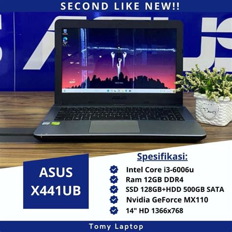 Jual Laptop Bekas Murah Asus X Ub Core I Nvidia Mx Ram Gb Ssd