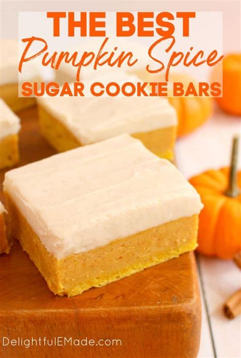 Pumpkin Spice Sugar Cookie Bars Recipe