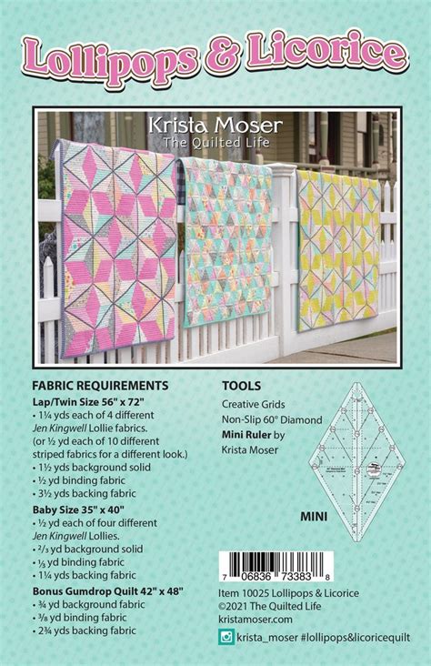 Lollipops And Licorice Quilt Pattern From Krista Moser The Quilted