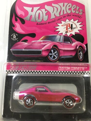 Hot Wheels Rlc Red Line Club Exclusive Custom Corvette Pink Ebay