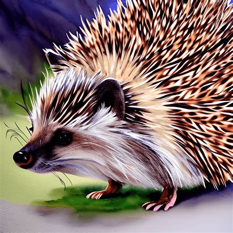 Wild Hedgehog Giclée Painting · Creative Fabrica