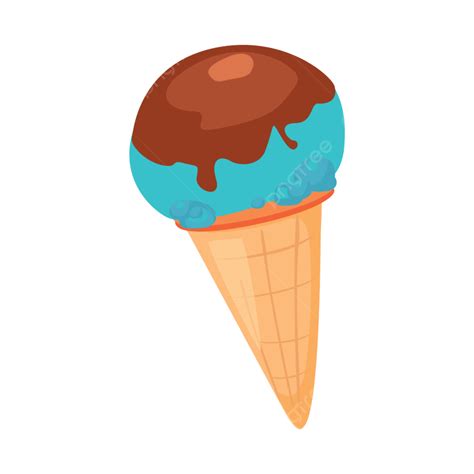 Helado Simple Pintado A Mano Material Transparente Png Encantador