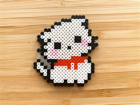 Kawaii Cat Bit Pixel Perler Beads Art Can Be Fridge Magnet Etsy Canada