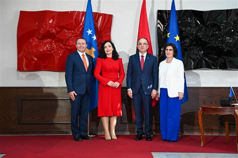 President Osmani Was Received By The President Of Albania Bajram Begaj