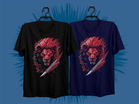 Lion Vector T-Shirt Design on Behance