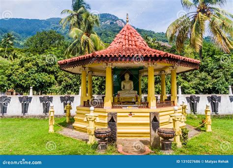 Buddhist Shrine In Front Of Aluvihare Rock Temple Sri Lan Stock Photo