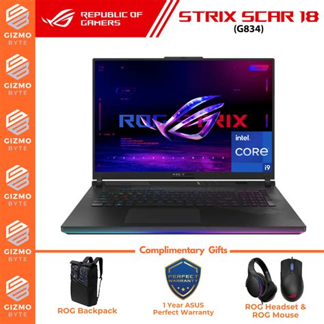 ROG Strix SCAR 18 G834J YRR0668WH Intel Core I9 14900HX NVIDIA