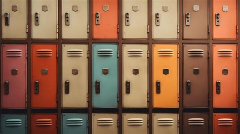 Premium Ai Image Generative Ai Row Of High School Lockers In The